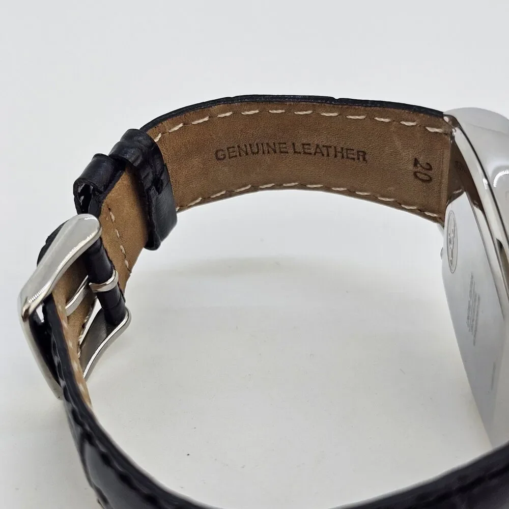 Buran Moonphase‎ Mechanical Watch 34MM Black Dial Leather Bands Limited Edition